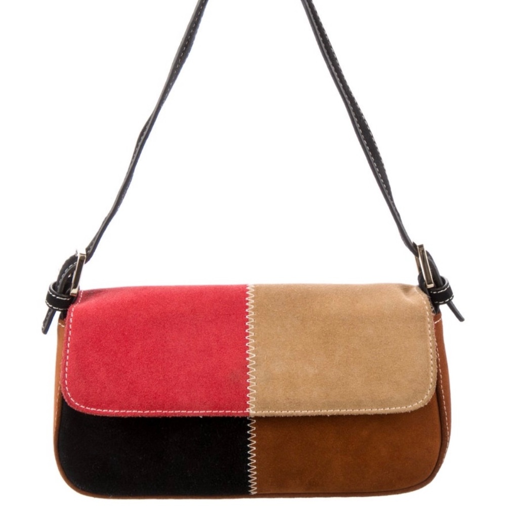 Margi Gaba Patchwork Suede Shoulder Bag